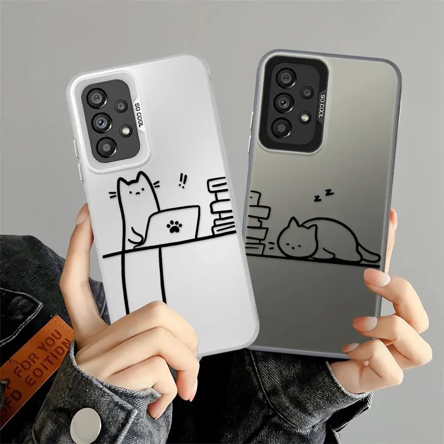 Funda bonita de gato para Xiaomi Redmi 9T 13C A5 A1 A2 Plus 12C K60 9C 10C 14C, funda trasera para teléfono