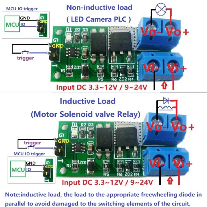 4 Uds IO95A01 DC 3,7 V 5V 9V 12V 24V 8A pestillo biestable con tapa módulo de interruptor de gatillo bajo autoblocante - imagen 5