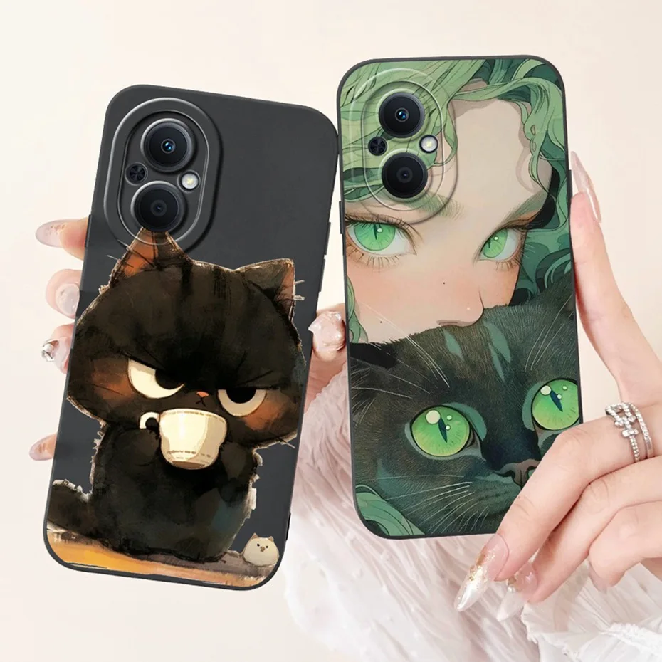 Para Oppo Reno7 Z 5G Reno8 Z funda protectora de teléfono para Oppo Reno 8Z 7Z 5G encantadora impresión fundas de gelatina de silicona suave