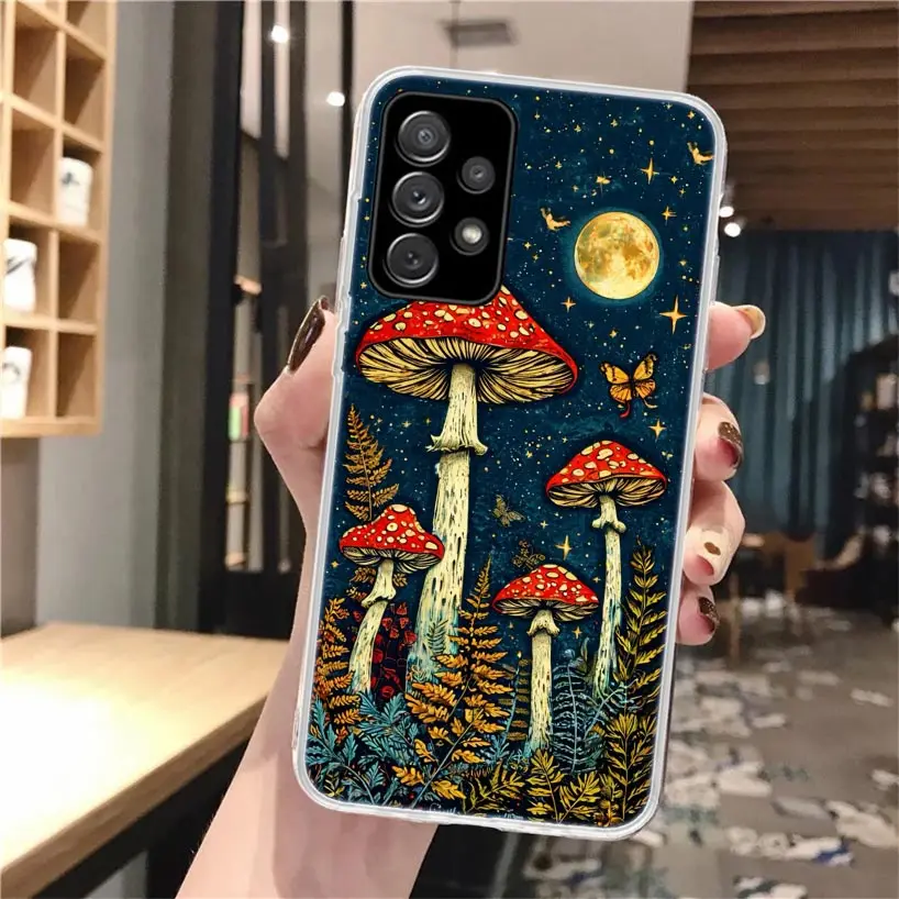 Funda de teléfono de silicona con forma de seta colorida para Samsung Galaxy A52 A51 A50S A42 A32 A22 A12 A02S A30S A20S A10S A41 A31 A21S A40 A30 A7 - imagen 3