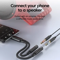 Adaptador USB-C a doble jack 3,5 mm con DAC para auriculares
