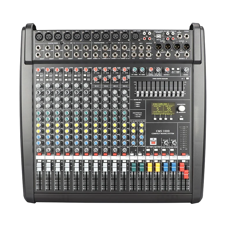 Para escenario Iglesia estudio profesional 10 canales sistema de escritorio de mezcla compacto CMS1000-3 48V consola mezcladora de Audio fantasma - imagen 3