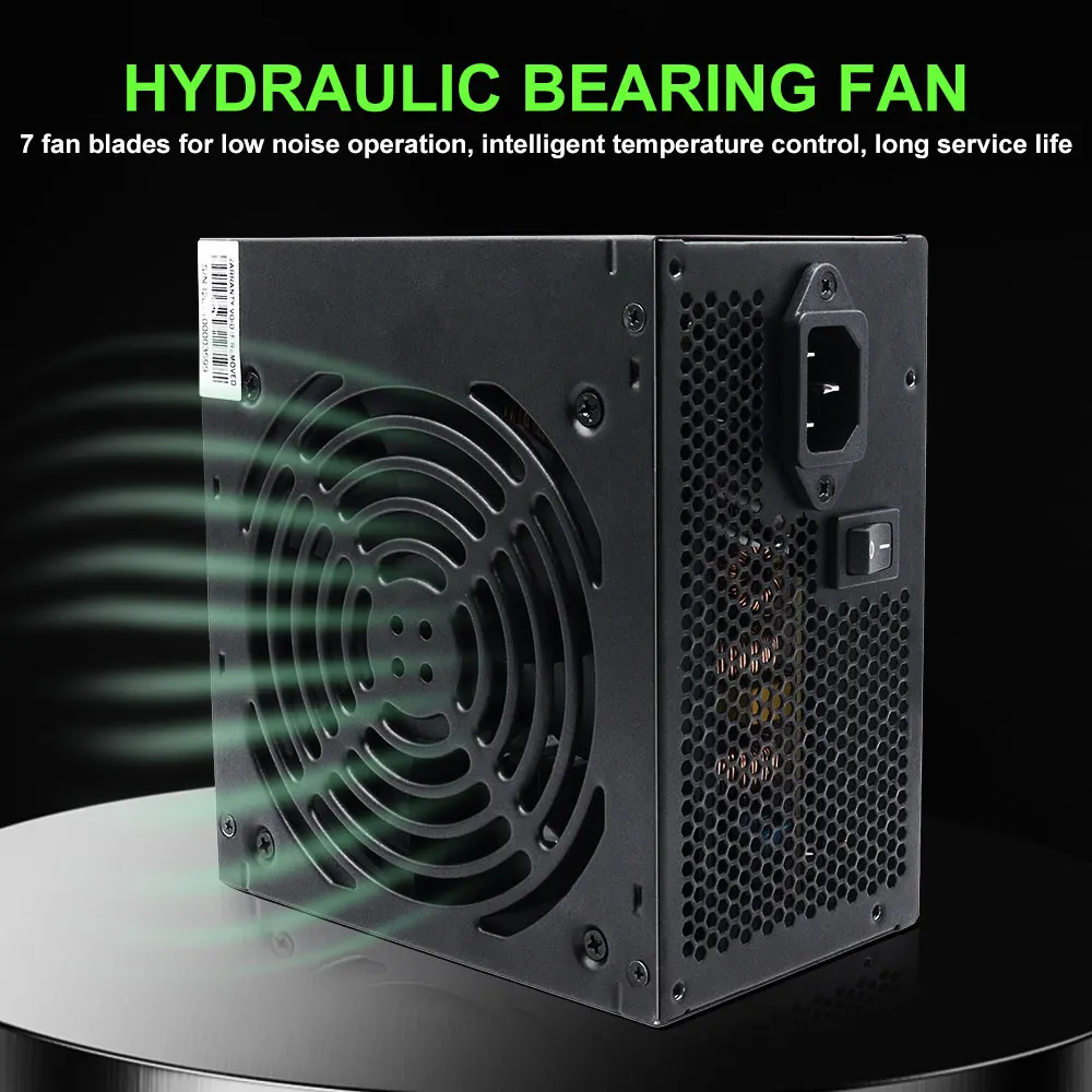 T.F.SKYWINDINTL 650 vatios fuente de alimentación PC PSU unidad de fuente de alimentación negro Gaming silencioso ventilador de 120mm 110V 220V ATX alimentación de computadora de escritorio - imagen 5