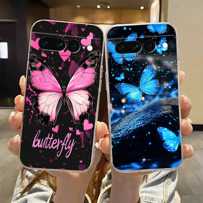 Lindo gato para Pixel 6 Pro 7 Pro 7A 6A funda protectora para Google Pixel 6 7 mármol claro suave funda de teléfono de silicona Fundas - imagen 4