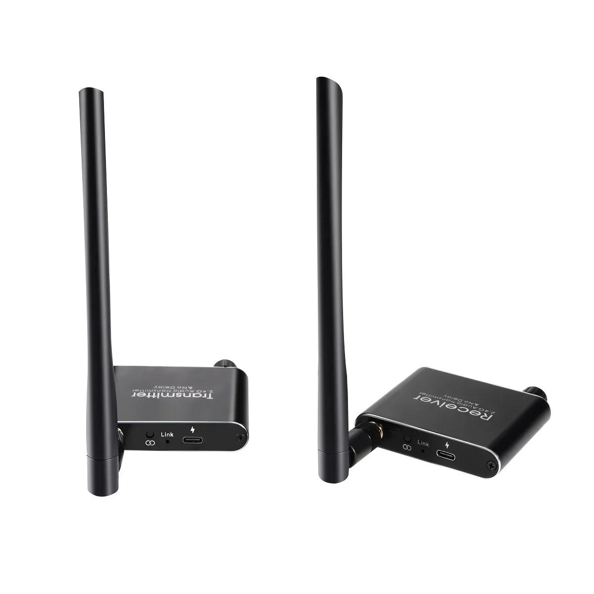 Transmisor y receptor de Audio Wifi inalámbrico, 50M, 2,4G, extensor de Audio inalámbrico de 5,8G, sistema de sonido RCA R/L de 3,5mm, Control de volumen - imagen 5