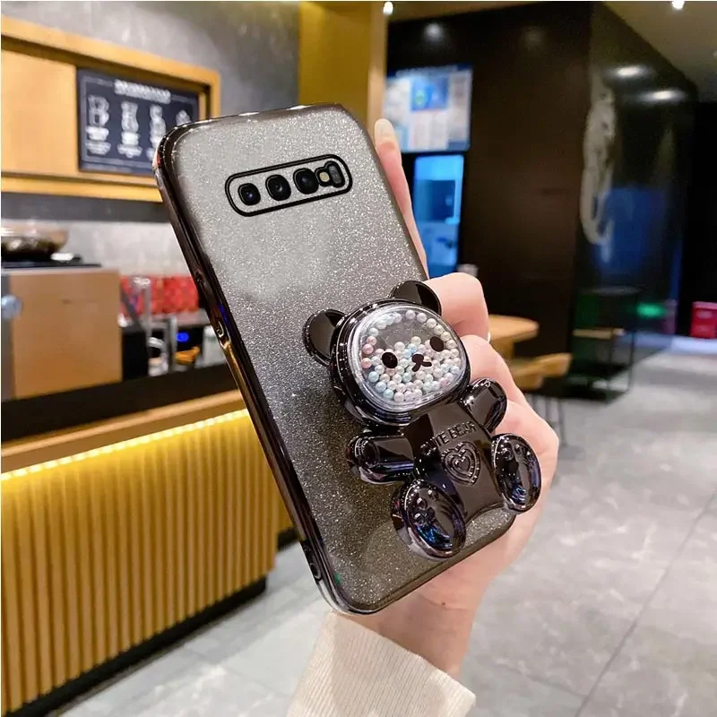 Funda con soporte de oso lindo para Samsung Galaxy S10 plus s 10 plus s10 Note10 20 Ultra plus, s21fe s 20 Fe S23 FE - imagen 3
