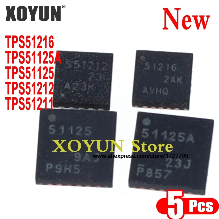 (5 piezas) 100% nuevo TPS51216 TPS51125A TPS51125 TPS51212 TPS51211 51216 51125A 51125 51212 51211 QFN