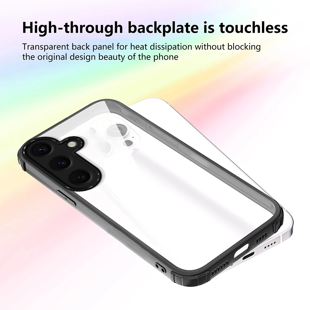 Funda transparente a prueba de golpes de cuatro esquinas para Samsung S25 Ultra S 25+ cubierta de silicona dura anticaída para Galaxy S25FE S24 Plus - imagen 3