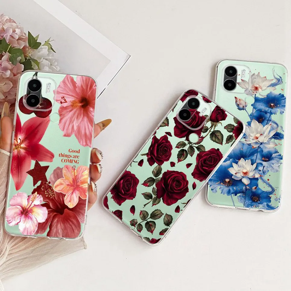 Funda transparente de TPU para Xiaomi Redmi A1 + A2 +, fundas de teléfono con patrón de nuevo estilo para RedmiA1 RedmiA2 A1 A2 Plus, fundas para parachoques