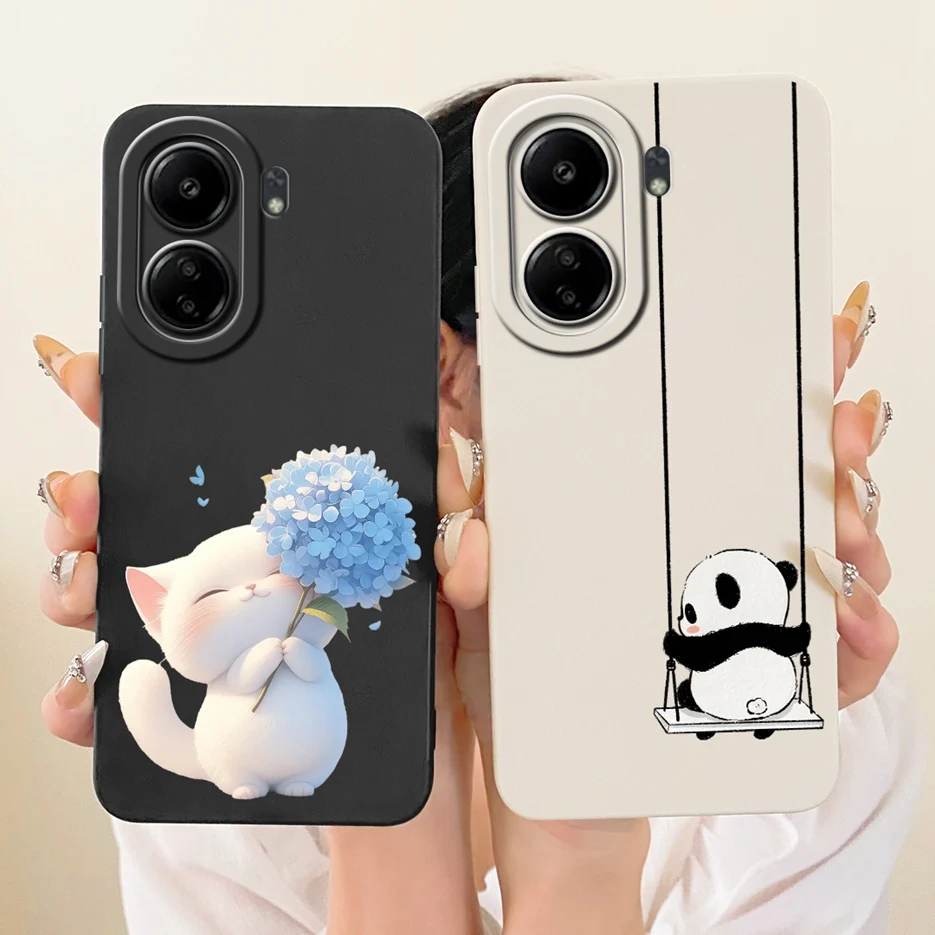 Para Xiaomi Redmi 13C 4G funda elegante con flores pintadas funda de teléfono suave de TPU para Xiaomi Poco C65 C 65 Redmi13C 4G Fundas Coque - imagen 2