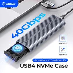 ORICO Carcasa M.2 NVMe USB4 con Ventilador para Mac Thunderbolt