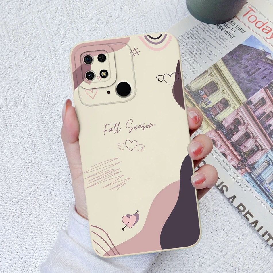 Para Xiaomi Redmi 10C 10X 10A funda de teléfono deportiva protección de cámara cubierta de parachoques de silicona líquida suave para Redmi 10 C X A carcasa deportiva - imagen 3