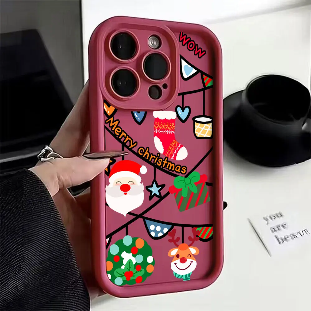 Funda de teléfono con patrón navideño para Xiaomi Redmi Note 9 9S 10 10C 11 12 12C 13 13C 14C A3 K30 K40 K50 Pro Plus 4G 5G - imagen 5