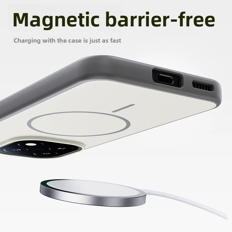 Para VIVO IQOO 15 funda dura de silicona de piel magnética de carga inalámbrica funda protectora trasera para iqoo15 Iqoo 15 carcasa de teléfono - imagen 4