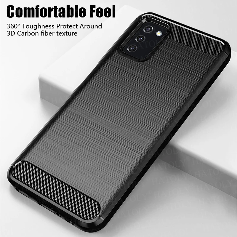 Para Samsung Galaxy A03s funda a prueba de golpes parachoques de carbono funda de silicona suave para Samsung Galaxy A 53 52 13 52s 34 03s 54 04 5G - imagen 2