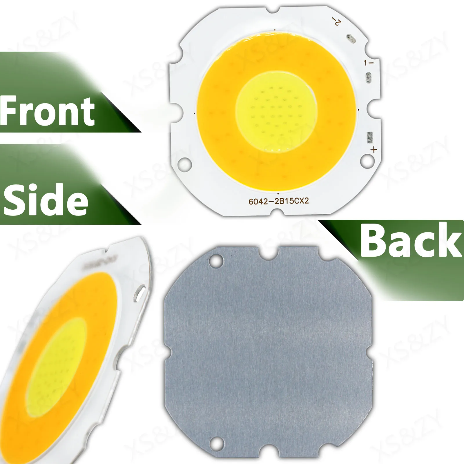 Chip LED de alto brillo, 10W, 14W, 20W, 30W, doble Color, blanco frío y cálido, fuente de luz COB, foco Circular, lámpara de tubo, iluminación interior - imagen 3