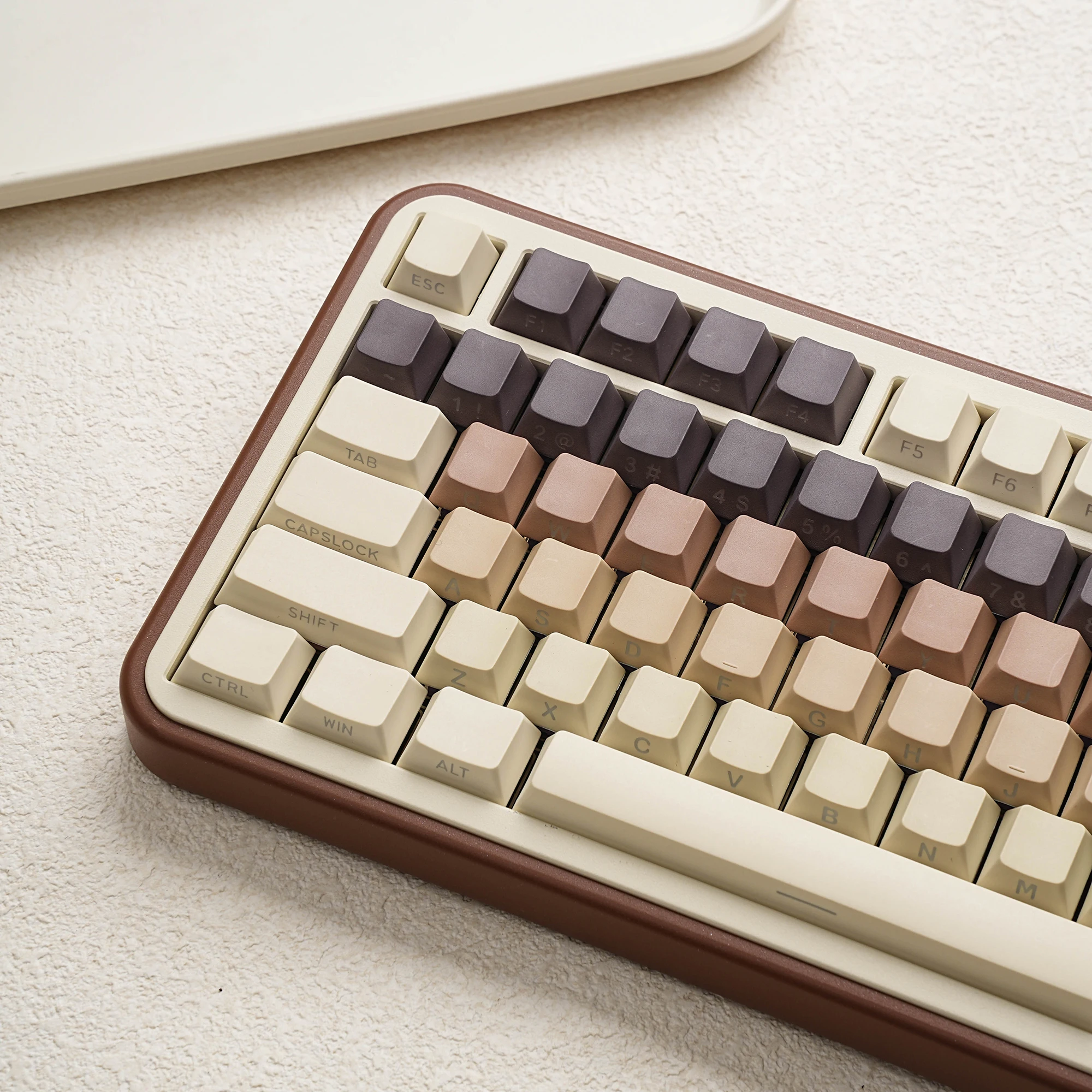 JCM Coffee Keycap Dye-Sub iluminación lateral perfil de cereza alemán/coreano/español/francés/japonés/árabe/Ru para teclado mecánico - imagen 5