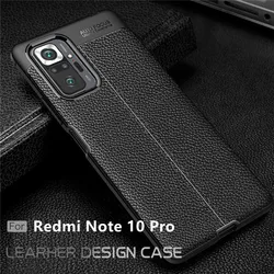 Funda de cuero Xiaomi Redmi Note 10 Pro con carcasa de TPU