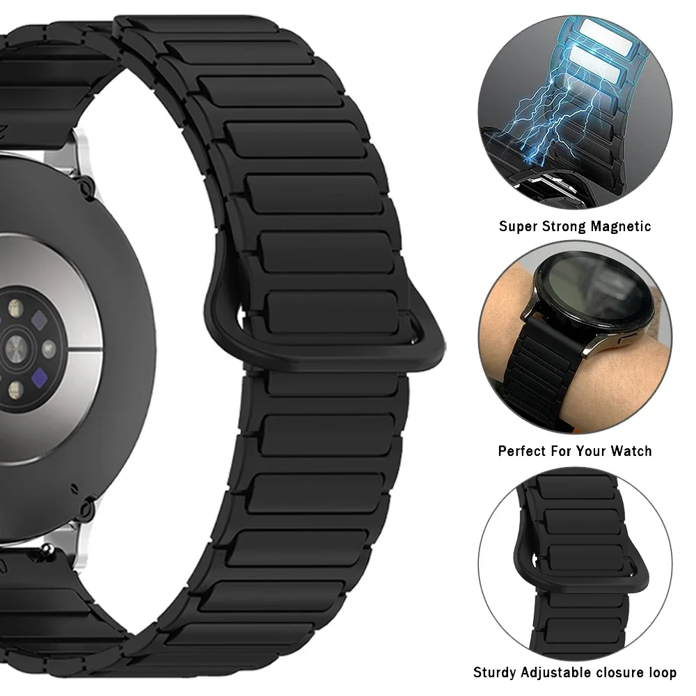 Pulsera de silicona con bucle magnético de 22mm y 20mm para reloj Realme, correa suave para reloj Realme S2/S 2 3 Pro, correa deportiva para reloj inteligente - imagen 2