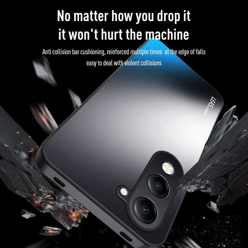 Funda para Vivo y04 v50 X200S X200 FE Ultra funda de lujo de silicona esmerilada a prueba de golpes protección trasera de teléfono - imagen 4