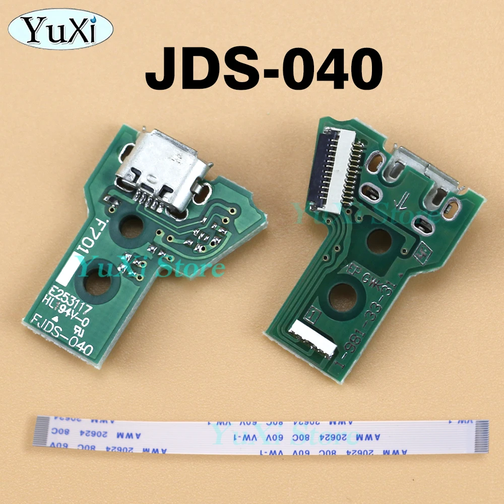 Para PS4 Pro Slim USB Micro placa de carga puerto Jack Socket 12 pines 14 pines Kit de Cable de cinta flexible para JDM JDS-001/011/030/040/050/055 - imagen 4