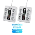6 Outlets White 2PCS