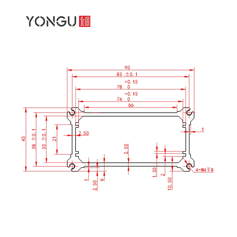 Caja de proyectos electrónicos para exteriores OEM, carcasa de instrumentos de procesamiento personalizada, caja impermeable de aluminio M07 90*45MM - imagen 3