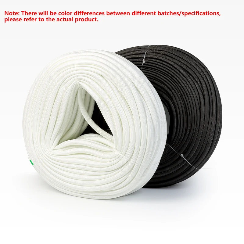 Manga de fibra de vidrio de 1/2/5m ID 1mm - 50mm resistente a altas temperaturas 600 grados C Protector de Cable de manga de fibra de vidrio químico trenzado - imagen 4