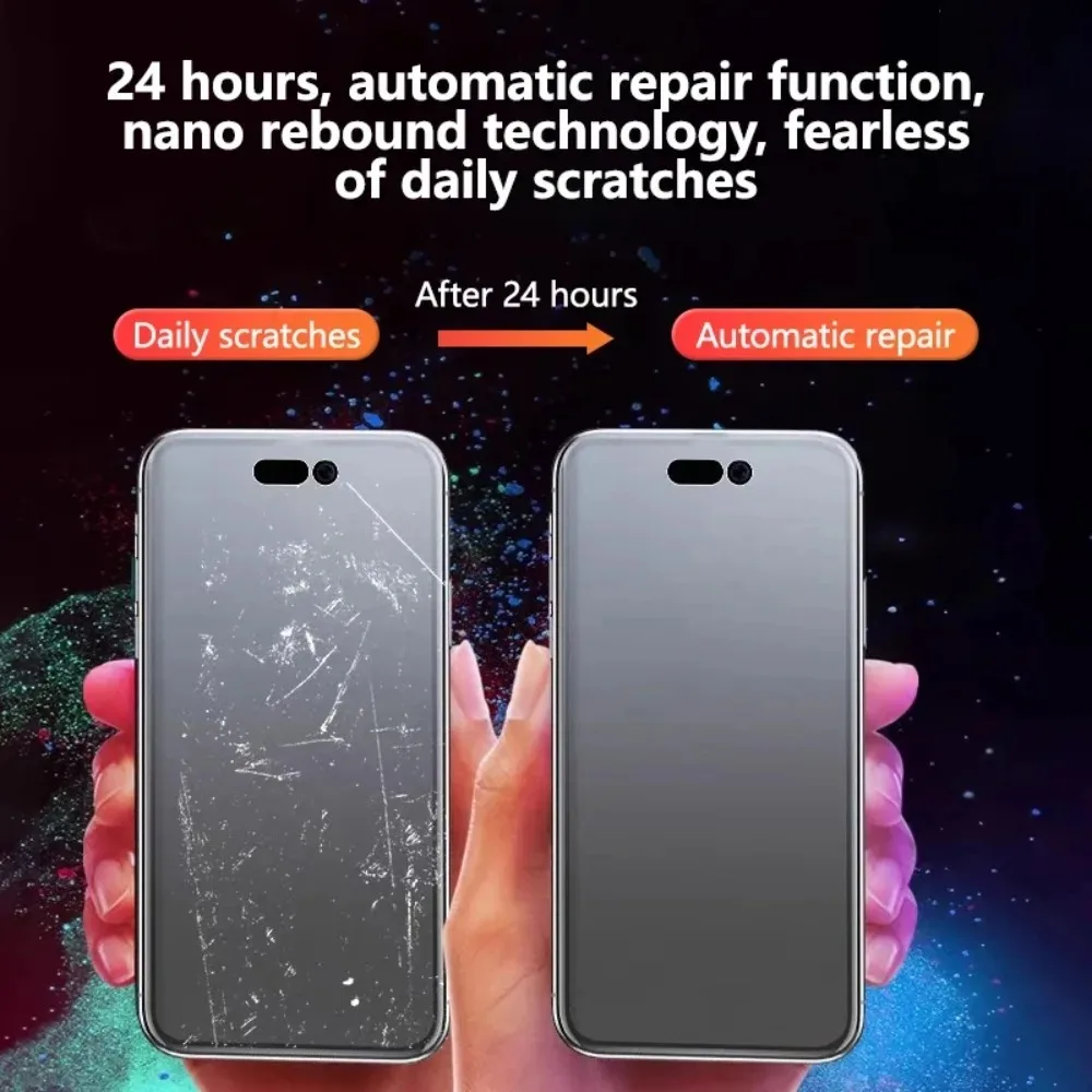 1/2 Uds Protector de pantalla mate para iPhone 15 16 12 14 11 Pro Max Plus Froest película de hidrogel suave para iPhone X XR XS Max 12 13 Mini - imagen 2