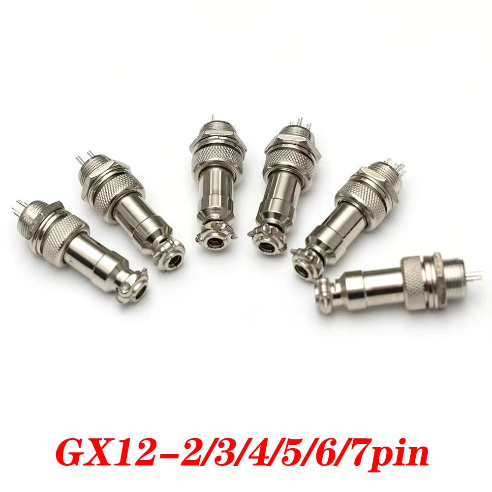 20Set GX12 - 2/3/4/5/6/7Pin macho hembra Cable Circular enchufe de aviación conector de Panel Dropshipping - imagen 4