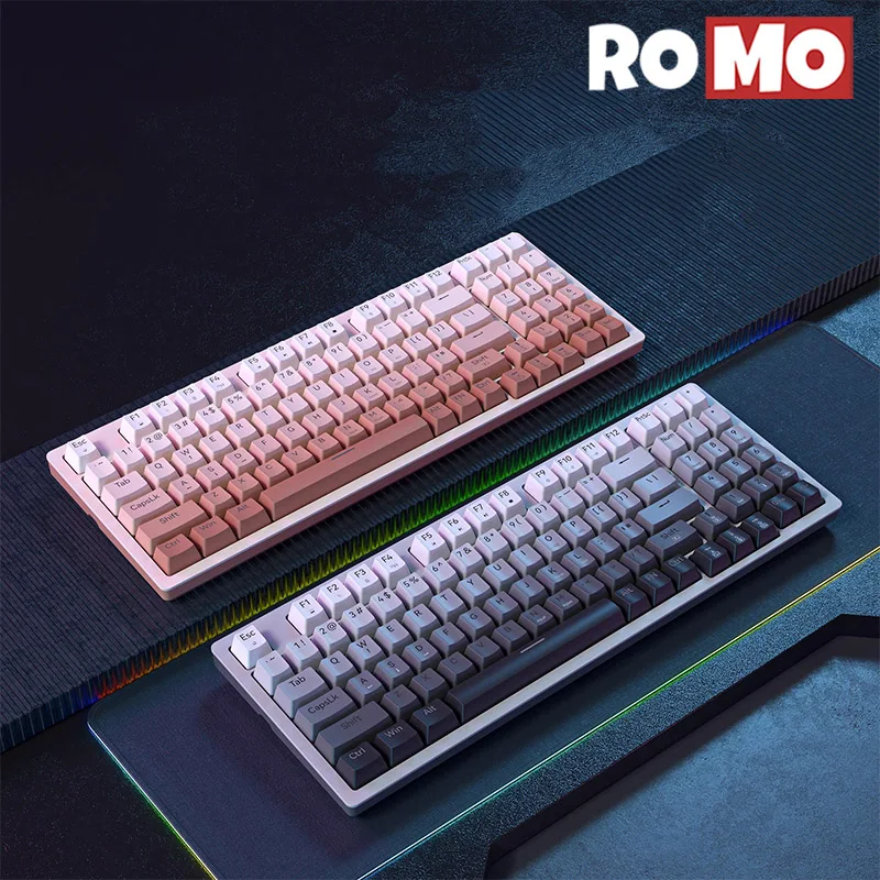 Zifriend ZA94 Teclado mecánico degradado con cable, interfaz tipo C, intercambio en caliente, teclado de oficina, PBT, n-key, teclado para juegos