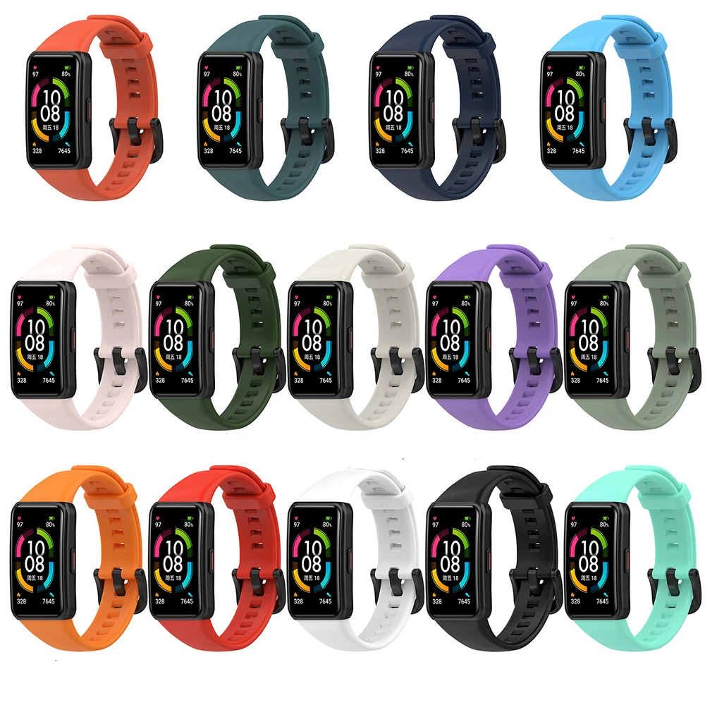 Correa de muñeca de silicona para Huawei Band 6 Pro pulsera inteligente para Honor Band 7 6 - imagen 5
