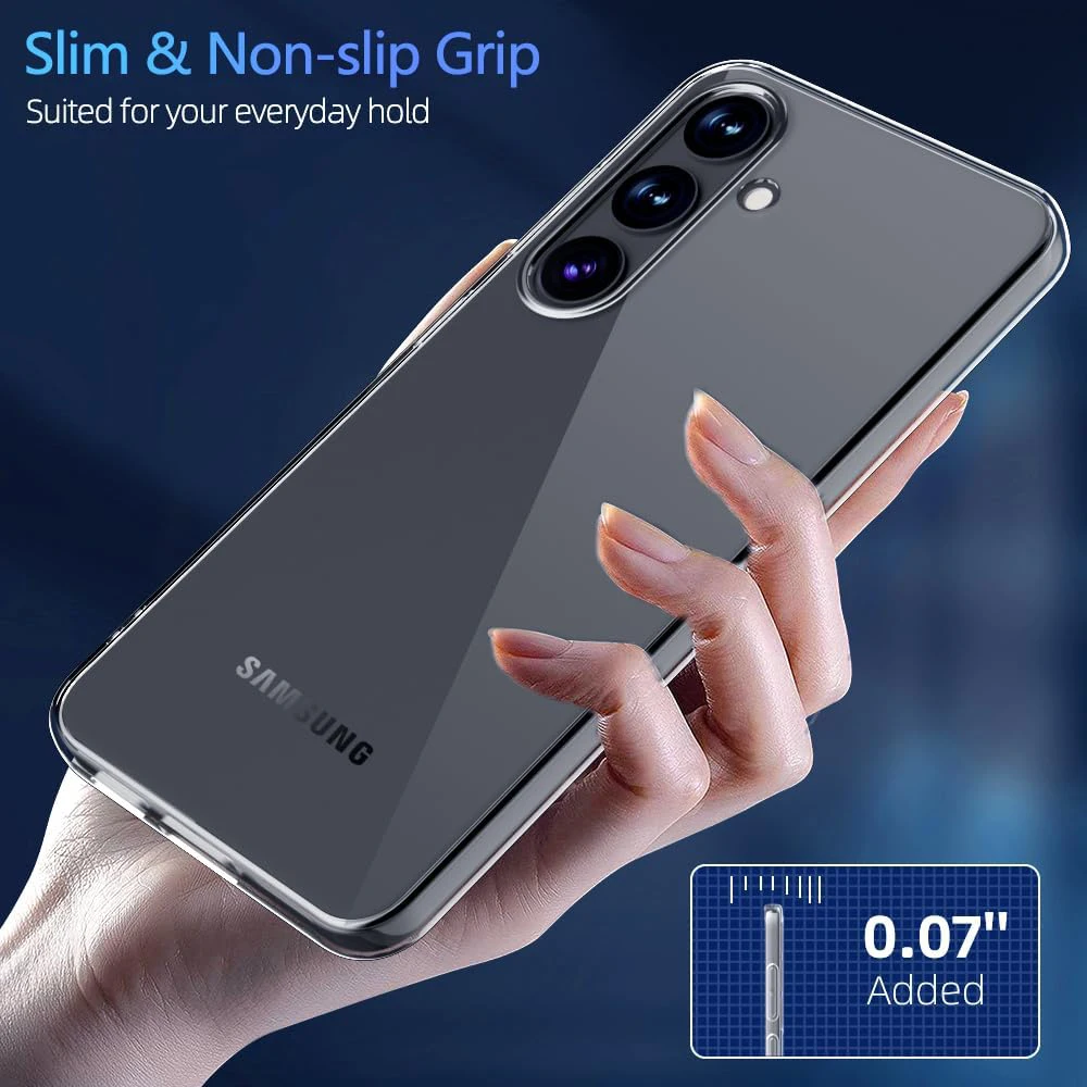 Funda suave de silicona ultrafina para Samsung Galaxy S24 S23 FE S22 funda trasera Ultra transparente para Samsung S24 + S 23 22 24 Plus TPU - imagen 4