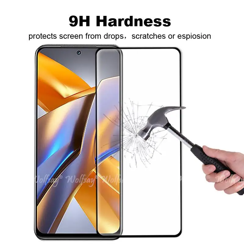Para Xiaomi POCO M5S vidrio para POCO M5S M5 X4 GT F4 X4 M4 Pro X4 X3 M3 Protector de pantalla de vidrio templado película de lente POCO M5S vidrio - imagen 3