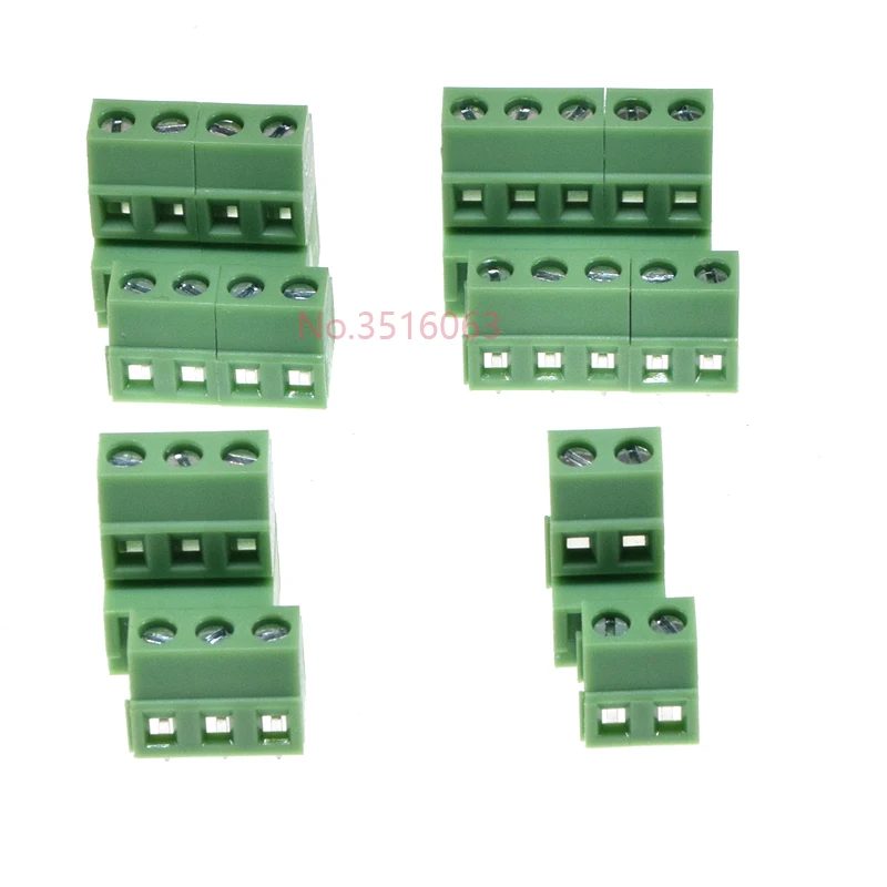Bloques de terminales de tornillo universales, 5 piezas, KF128A 3,81, 2p, 3p, 4p, 5p, Pcb, KF128HL, DG381A, 3,81mm, 2x2, 2x3, 2x4, 2x5 - imagen 4
