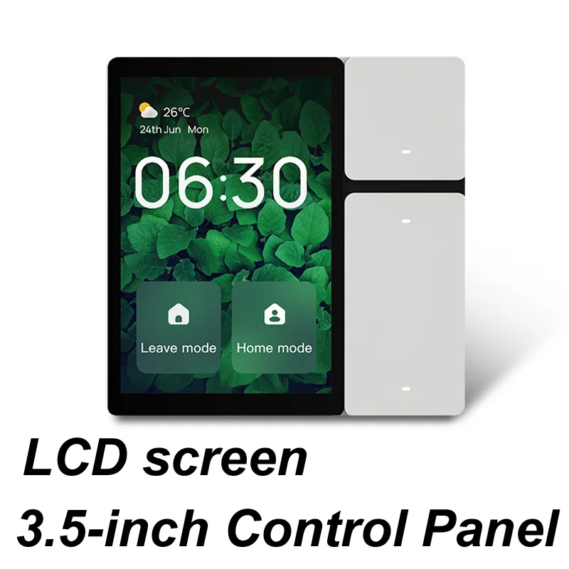 Tuya WiFi panel de control de hogar inteligente de 3,5 pulgadas tuya zigbee interruptores táctiles de pared automatización pantalla LCD 3 relés 3 botones físicos Bl