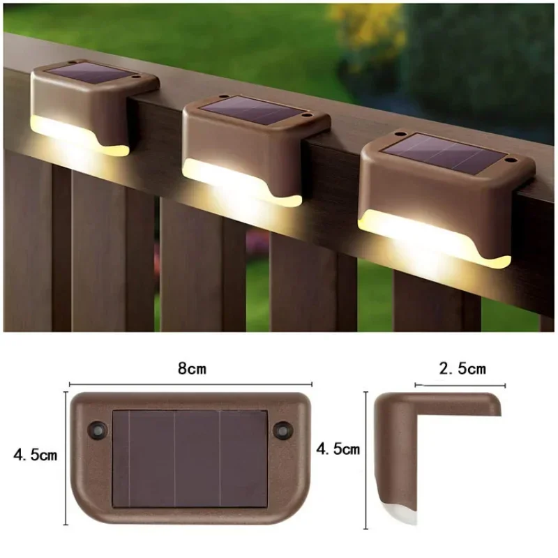 Luces LED solares para jardín, valla de paso para cubierta exterior, impermeable IP65, iluminación exterior, decoración de jardín - imagen 5