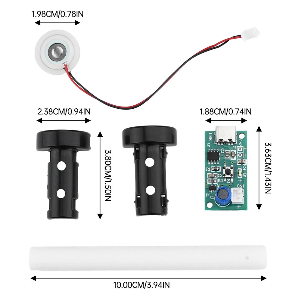 Mini humidificador USB DC5V, controlador de niebla, placa de circuito, nebulizador, película de atomización, hoja de atomizador, Kits Diy tipo C/Micro USB - imagen 2