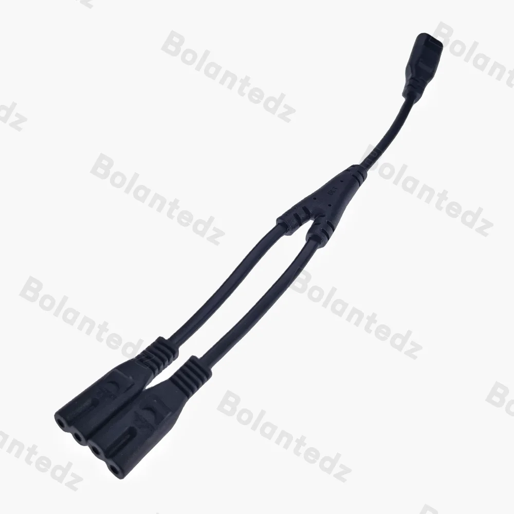 Cable de alimentación IEC C8 a C7 en Y, 28 cm práctico para PC - imagen 3