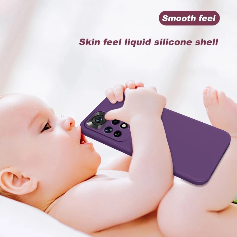 Funda de teléfono suave de silicona líquida cuadrada para Xiaomi Redmi Note 13 5g Note 11s Pro funda trasera de protección para Redmi Note 12 pro - imagen 3