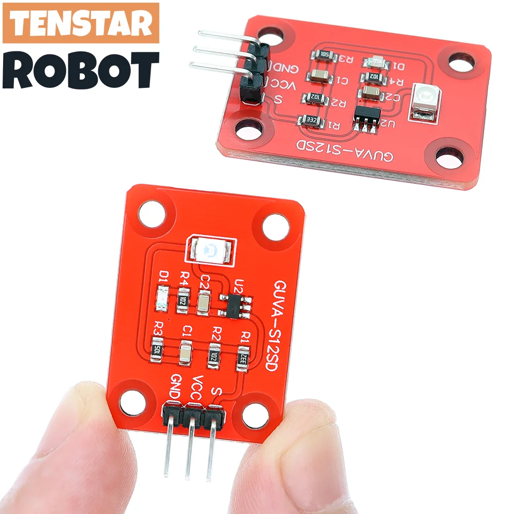 TENSTAR 2 uds Sensor UV GUVA-S12SD 240-370nm 3528 módulo de intensidad ultravioleta Solar DC 3,3-5V para Arduino/Raspberry pi - imagen 2