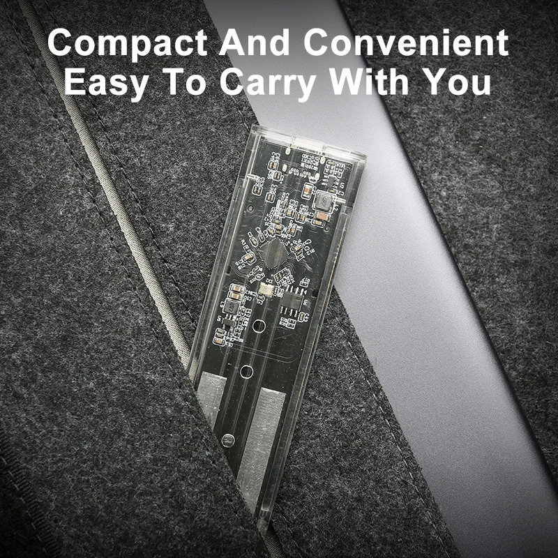 Caja de disco duro M.2 NGFF SATA tipo C 3,1, carcasa externa transparente para SSD de 5Gbps, adaptador de carcasa libre de herramientas para 2230, 2242, 2260, 2280 - imagen 5