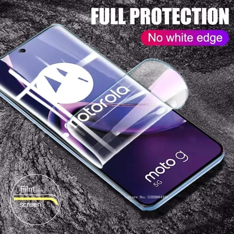 Película de hidrogel suave para Motorola Moto G82 G32 G13 G23 G53 G73, Protector de pantalla de cubierta completa para Motorola G84 G24 G34 G54 G14, 5 uds.