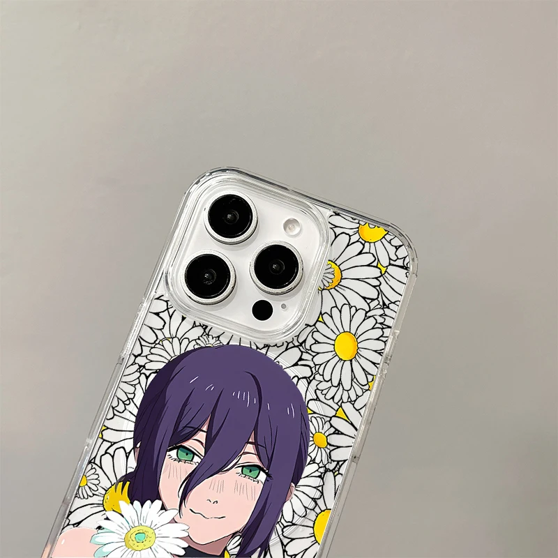 Funda de carga inalámbrica Anime C-Chainsaw Mans para iPhone 17 Air 16 E 15 14 Plus 13 12 Mini 11 Pro Max funda de silicona transparente - imagen 2