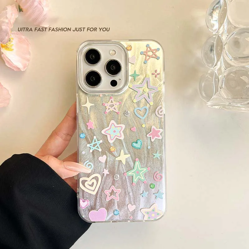 Para Xiaomi Mi 11 Lite 5G Funda onda punto colorido vida a prueba de golpes láser silicona parachoques cubierta de teléfono para Xiaomi 14T 13T Pro Funda - imagen 5