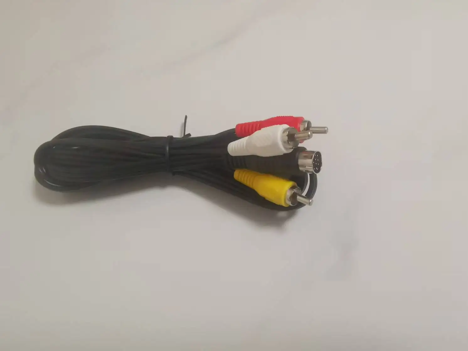 10 Uds. Cable AV de Audio y vídeo con enchufe chapado en níquel para SEGA Saturn A/V RCA Cable para SS para sega mega drive 1/2 - imagen 4