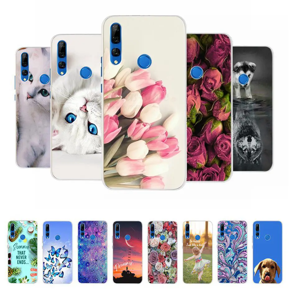 Honor-funda de silicona suave para teléfono móvil Huawei, carcasa trasera con dibujos animados de TPU, versión Global, para Honor 9X STK-LX1 9 X Honor 9X