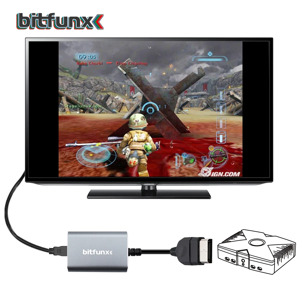 Bitfunx YPBPR a adaptador Digital HDMI 5,1 Dolby Video Audio convertidor para XBOX clásico Retro consolas de juegos para Monitor HDTV - imagen 3