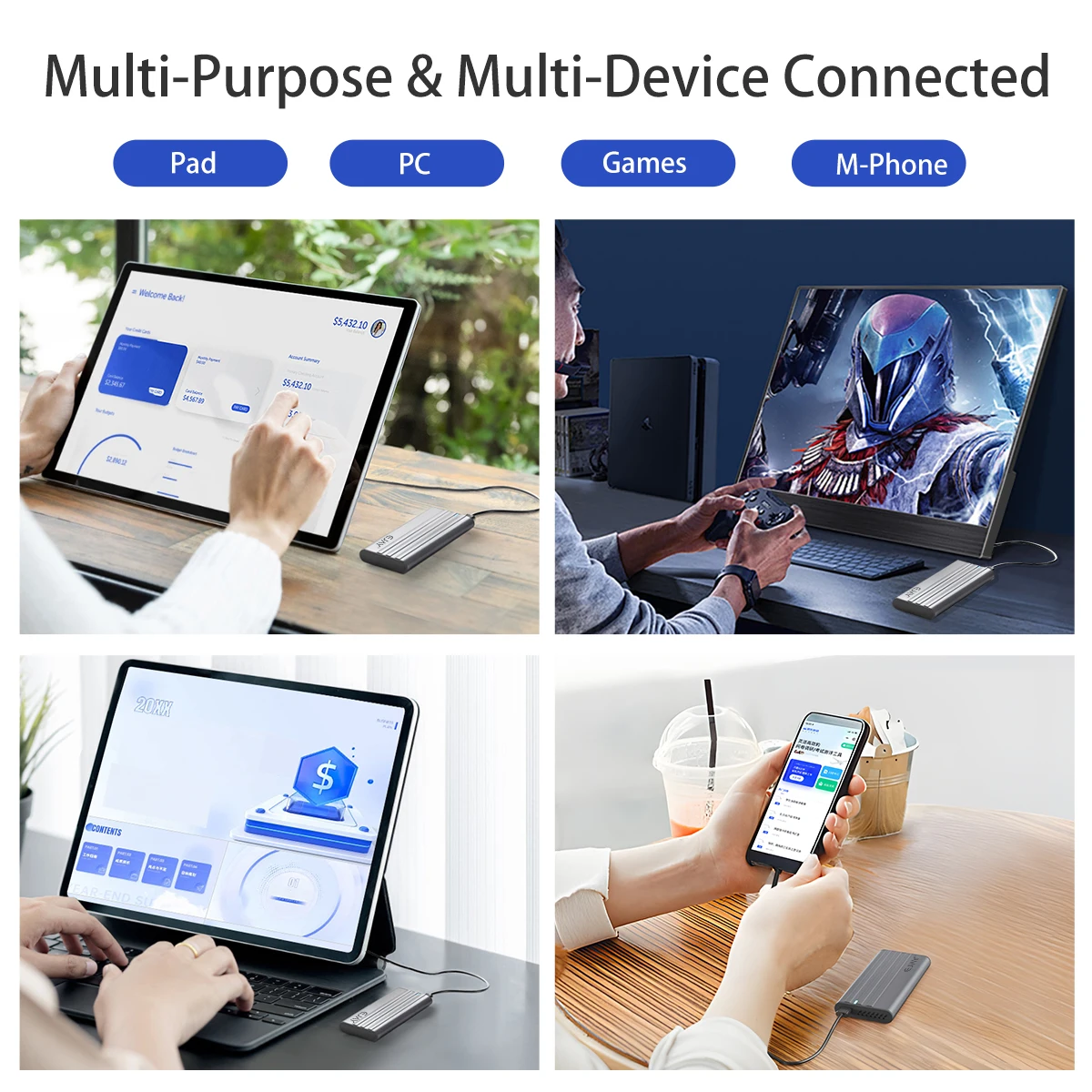 JEAY 10Gbps M.2 NVMe SSD carcasa M.2 a tipo C 3,2 SSD adaptador M2 PCIE NVME NGFF SSD caja para 2230 2242 2260 2280mm ssd - imagen 2