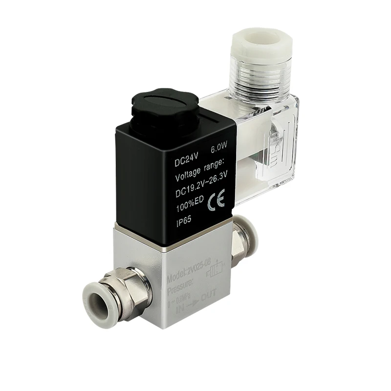 2V025-08 dc12v 24v 220v válvula solenoide de aire neumática tipo airtac 2 posiciones 2 puertos válvula magnética de aire normalmente cerrada neumática - imagen 2